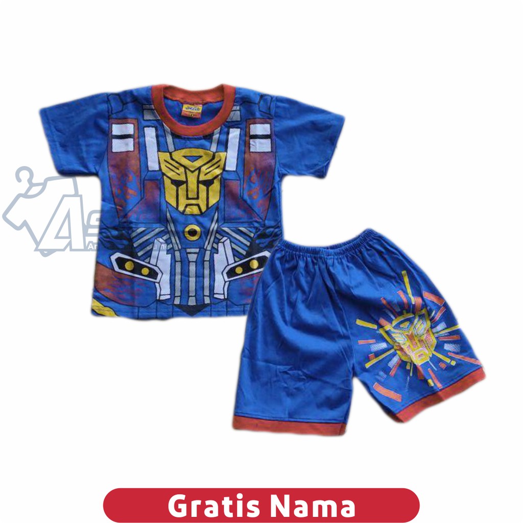 Baju Anak Setelan Trasformers