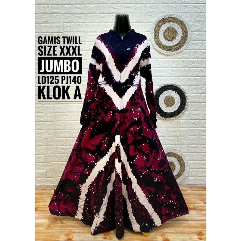 Gamis Twill / (Size S,M,L,XL) Gamis Twil Rainbow / Pelangi / ori twill super BuSui