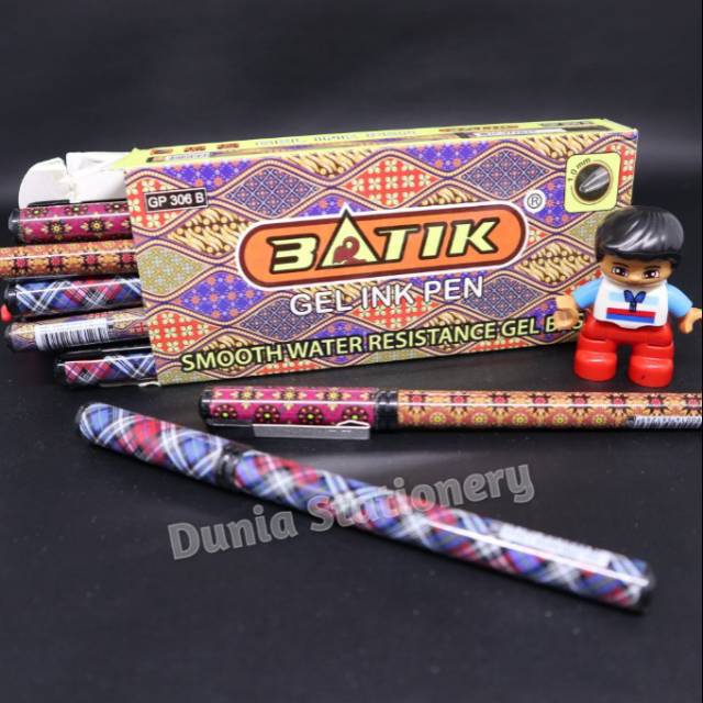 

Pulpen Cair /Gel ink Pen 306 Batik 1.0mm / Gel ink Pen 306
