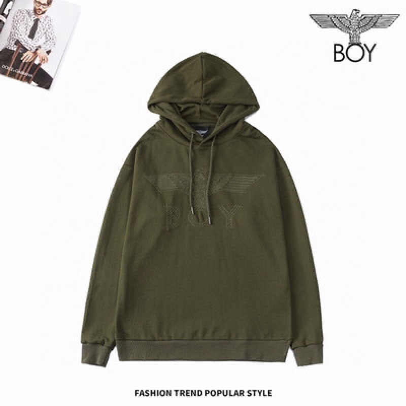 BOY47 SWEATER HOODIE BOY LONDON SPECIAL COLOUR GREEN EDITION WINGS PRIA WANITA ASIA EROPA