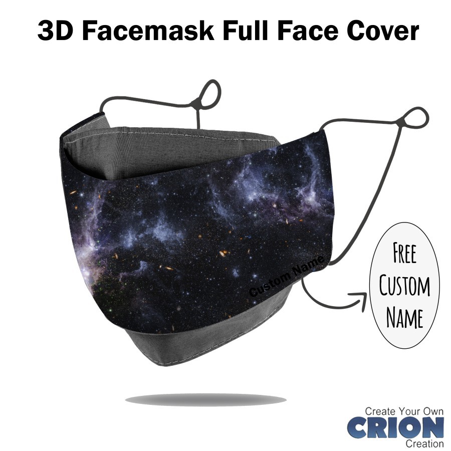 Crion - Masker 3d Full Face Cover Space astronaut seri - antibacterial