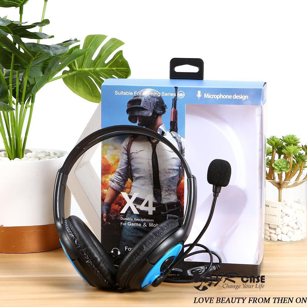 Gaming Headphone Plus Mic Wired Headset Bando Gaming with Jack 3.5mm Stereo Headset