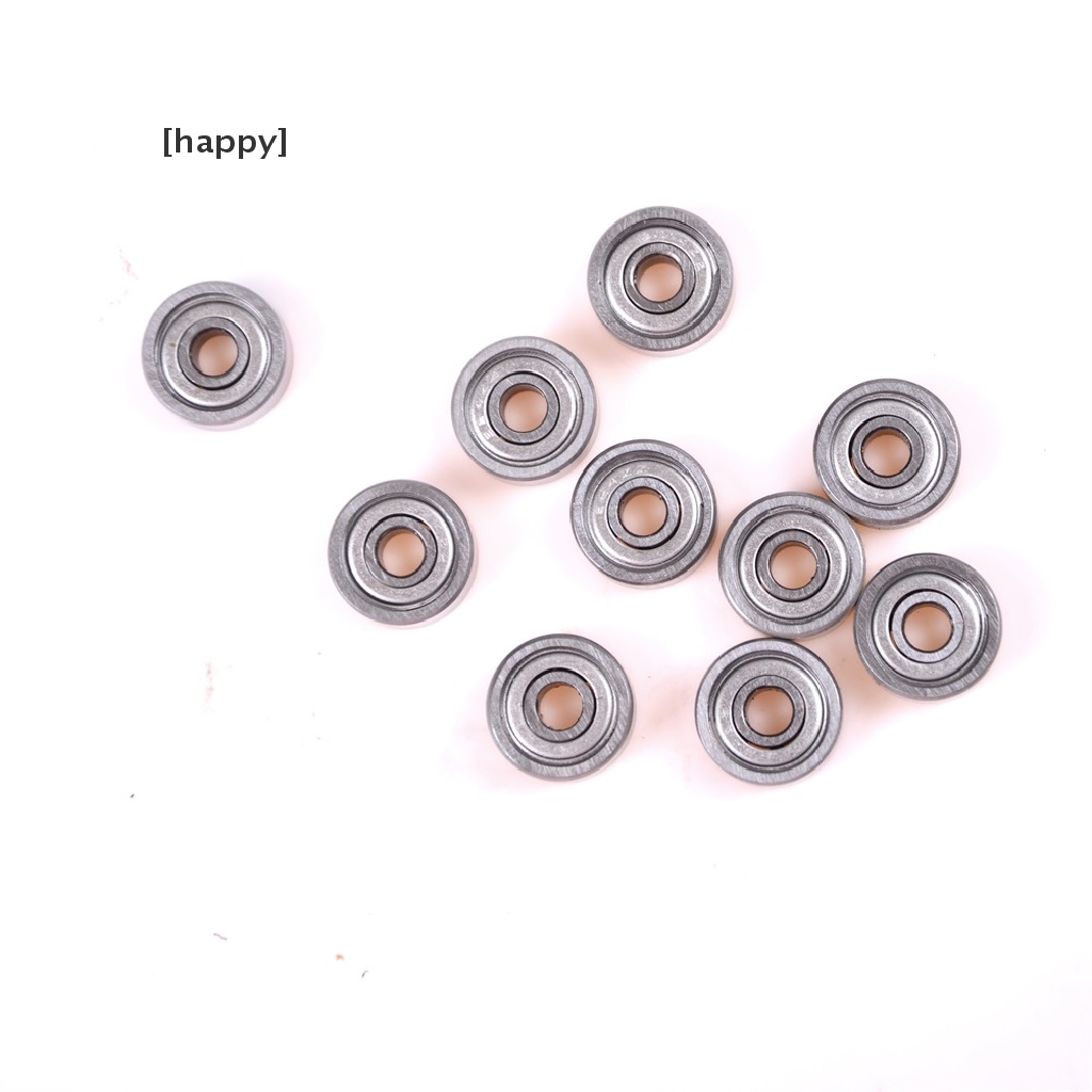 10pcs / Set 606zz Miniatur Bola Bearing Deep Groove Shielded Bahan Metal Ukuran 6x17 X 6mm