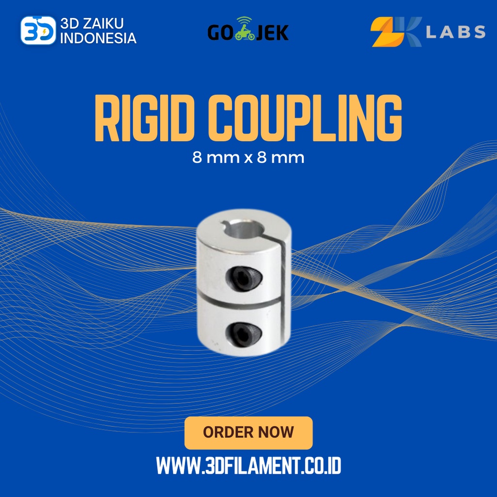 ZKlabs 3D Printer Stepper Motor Coupling Coupler 8 mm x 8 mm