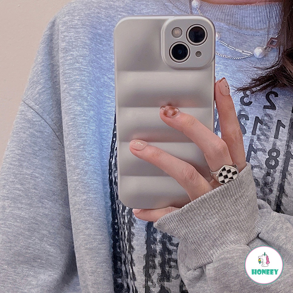 Casing Soft Case TPU Silver 3D Untuk IPhone 14 13 12 11 Pro Max  X XS XR 8  7