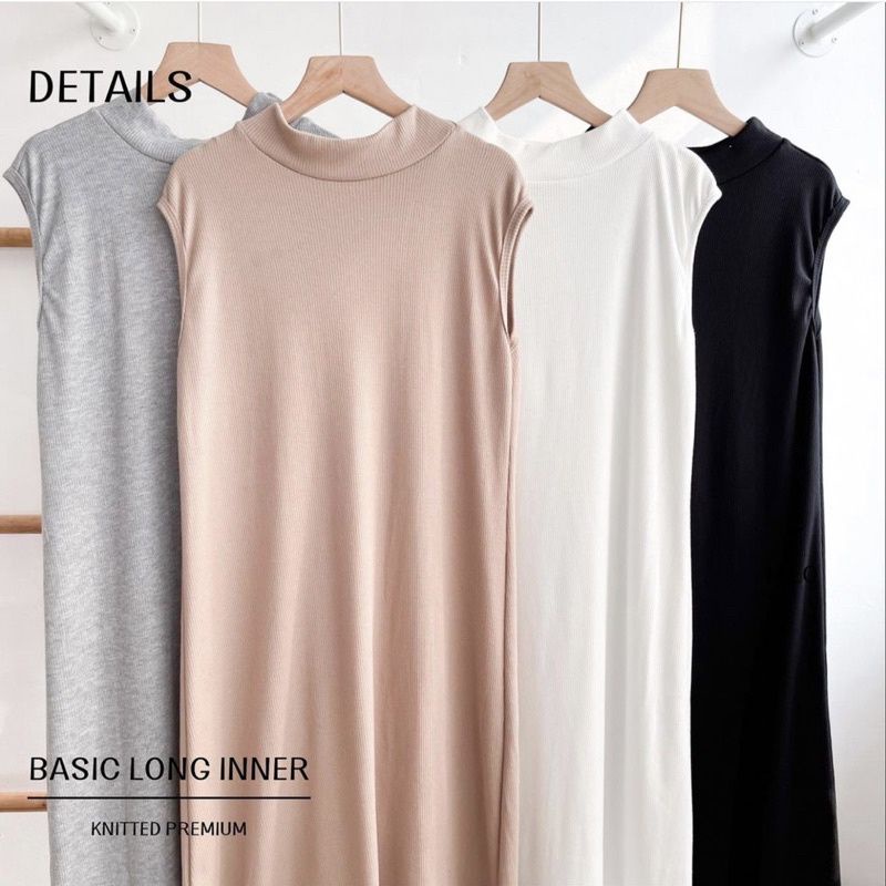 (PREMIUM) BASIC LONG INNER KNIT RIB PREMIUM By MISHA LABEL