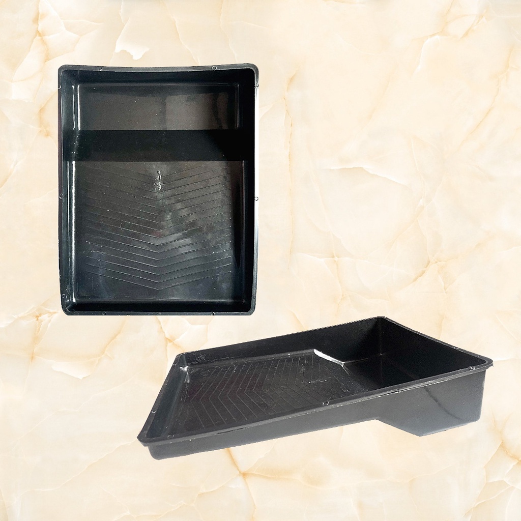 Bak / Baki/ Tempat / Tray Kuas Roll Cat Tembok Plastik Hitam/Biru