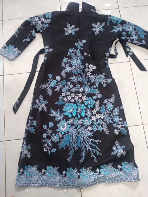 Baju Batik Kapel Keluarga/batik Cibulan Biru/batik Ayah Anak