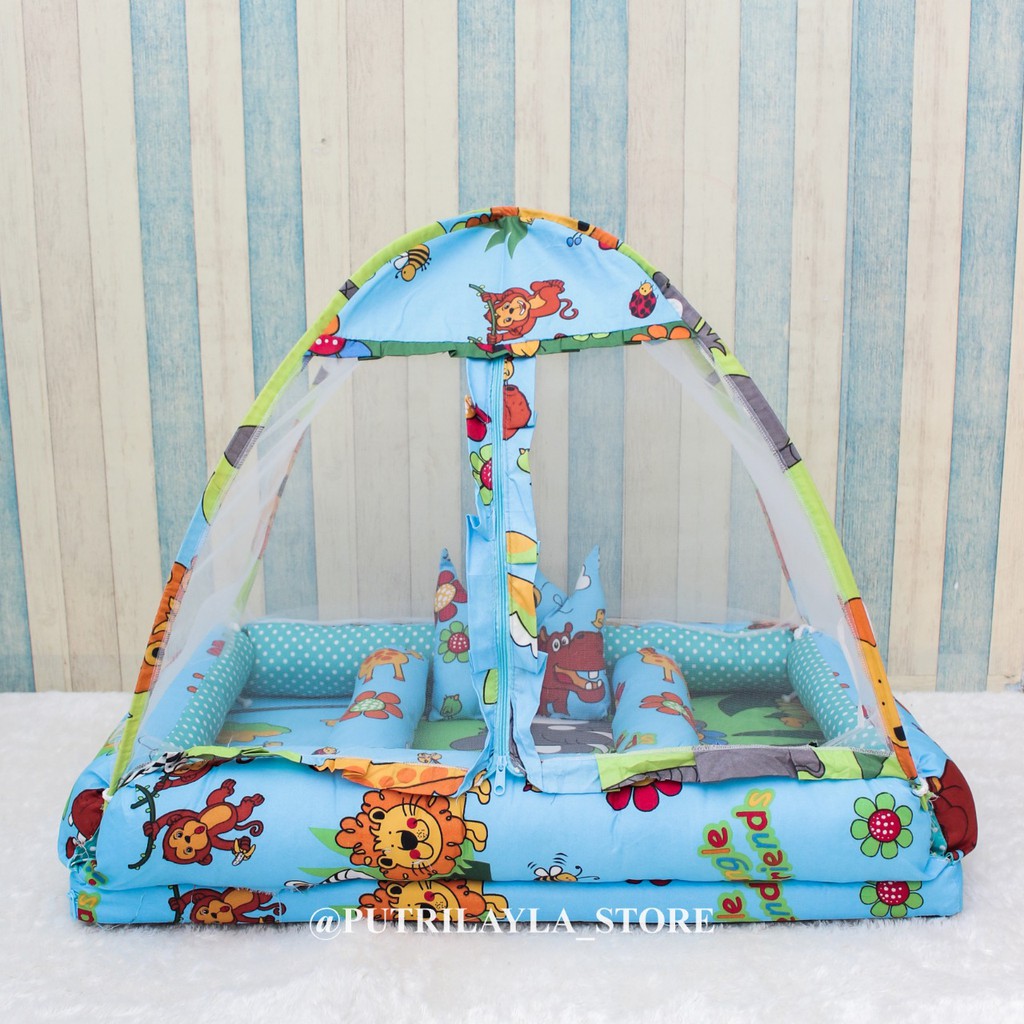 kasur bayi set kelambu JUMBO untuk usia 0 sd 18 bulan