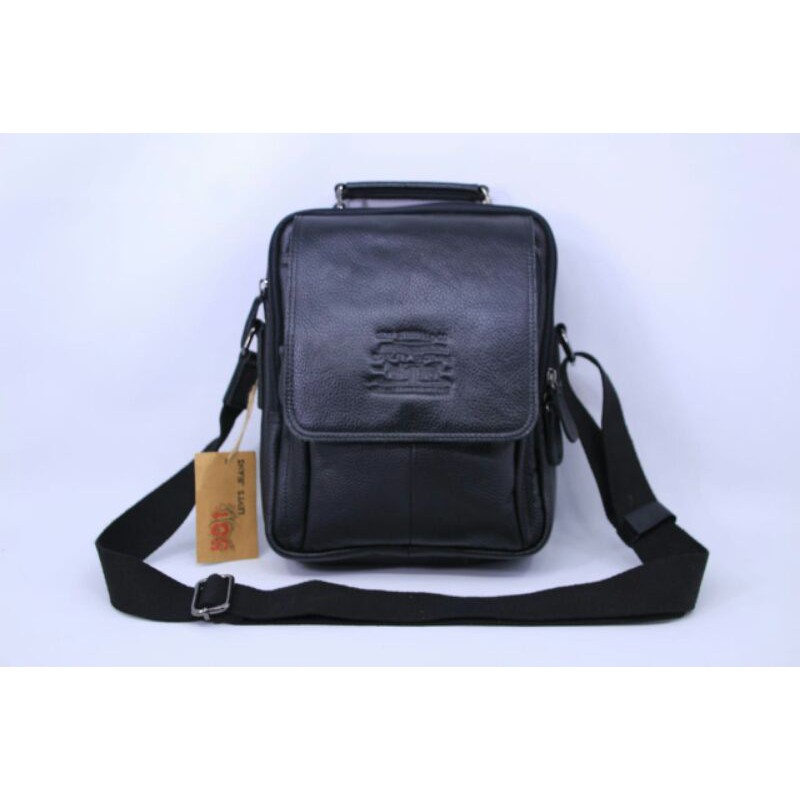 tas pria kulit sapi asli/tas impor kulit asli/tas selempang/tas santai kulit asli