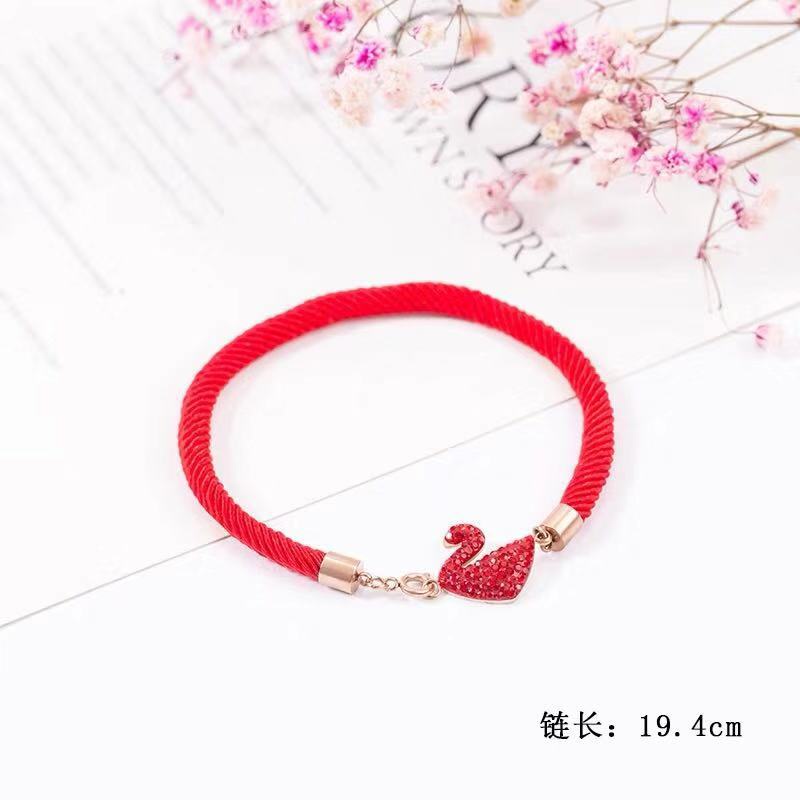 Gelang tangan tali merah angsa titanium korea style anti karat - ercassia