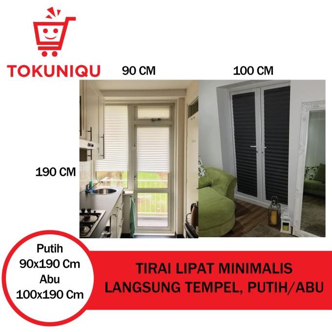 Tirai Lipat Minimalis Langsung Tempel / Vertical Blind SCHTS