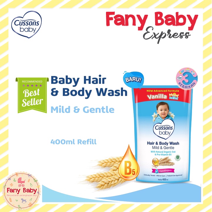 CUSSONS BABY HAIR &amp; BODY MILD GENTLE WASH REFILL