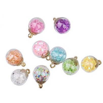 Glass Ball Beads - Manik-manik Bola Kaca (9pcs)