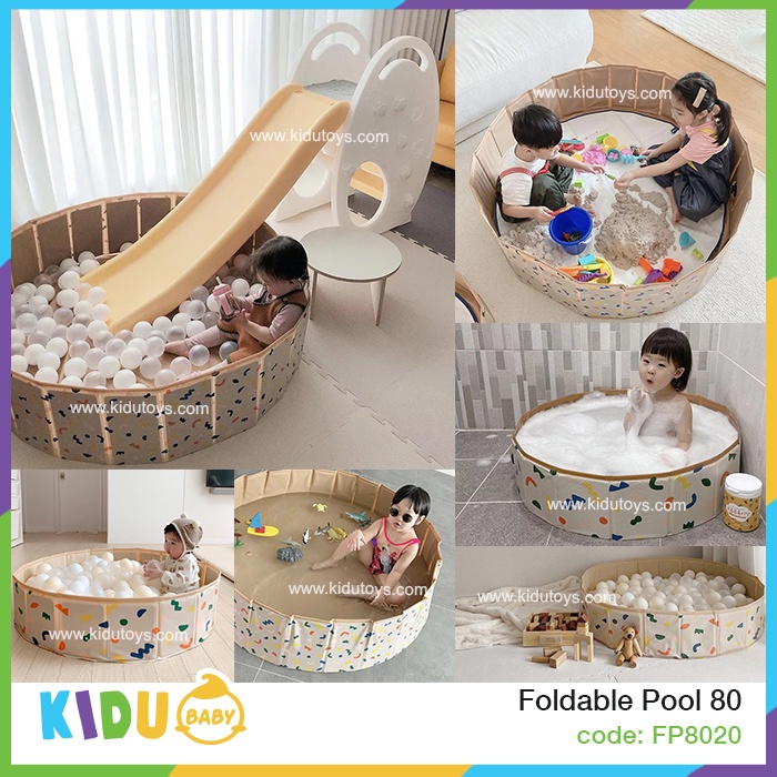 Kolam Lipat Kolam Renang Bola Anak Foldable Pool Mat 120cm 80cm Large Medium Kidu Baby