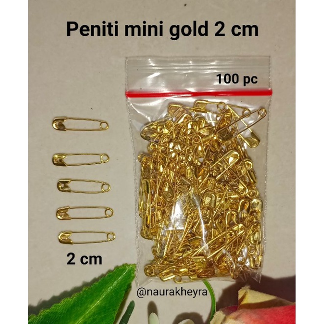 100 Peniti jilbab / peniti mini / peniti kecil gold