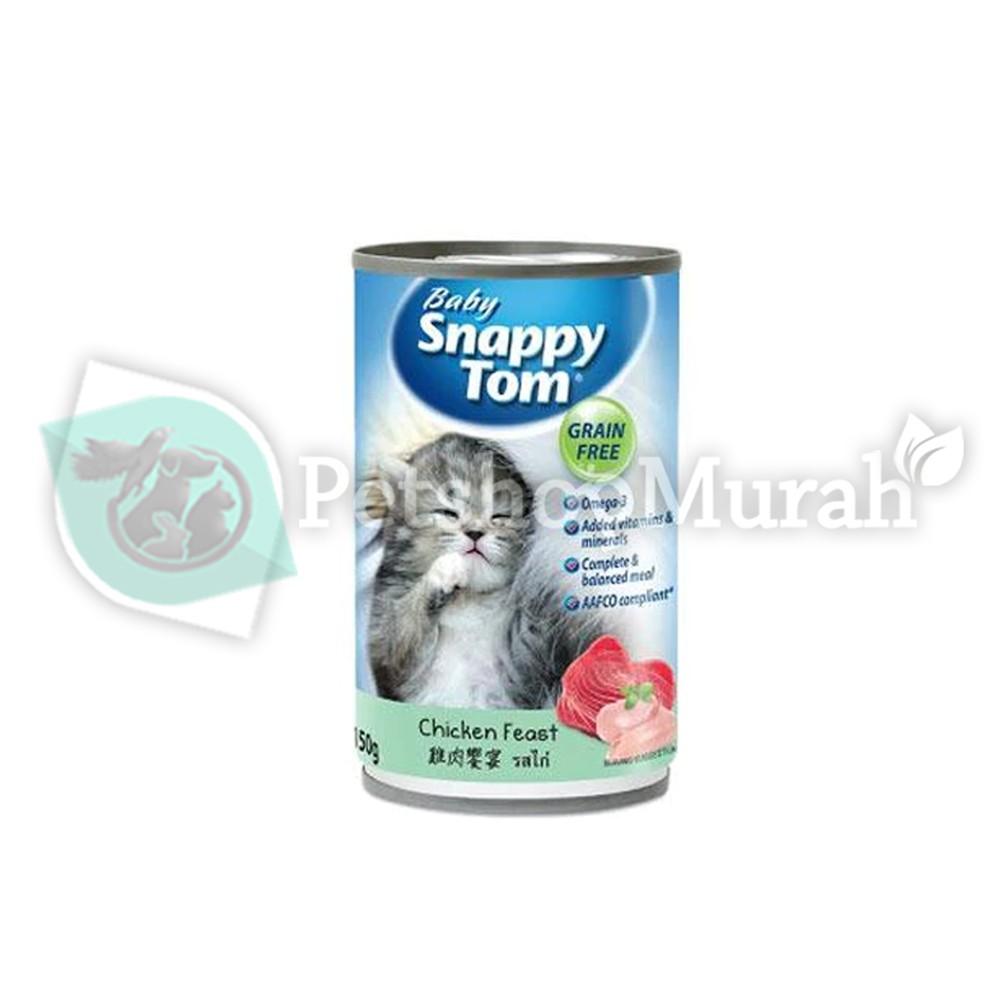 Makanan Kucing Kaleng 150gr Snappy Tom Baby Kitten 150 gram