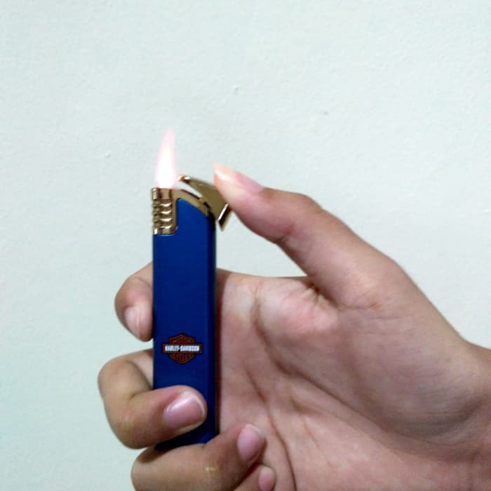 PROMO KOREK API GAS HARLEY HD 2759 MANCIS LAS LIGHTER KOREK UNIK - Biru