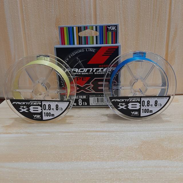 Senar PE YGK Frontier X8 100m PE 0,8 | Single Color | Warna Random