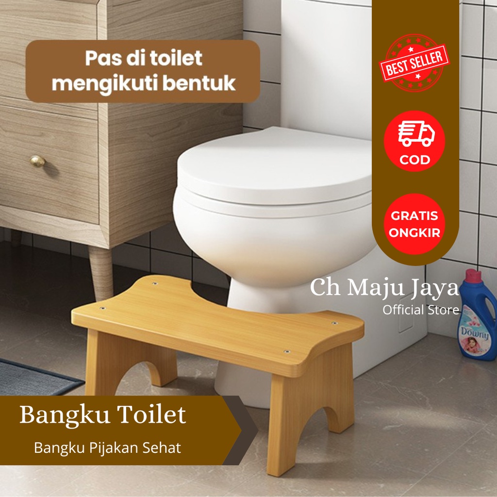 Pijakan Kursi toilet bantu jongkok anti constipation Squatty Potty DO / Bangku Closet Kayu Bangku Toilet Stool Pijakan Kaki Kayu