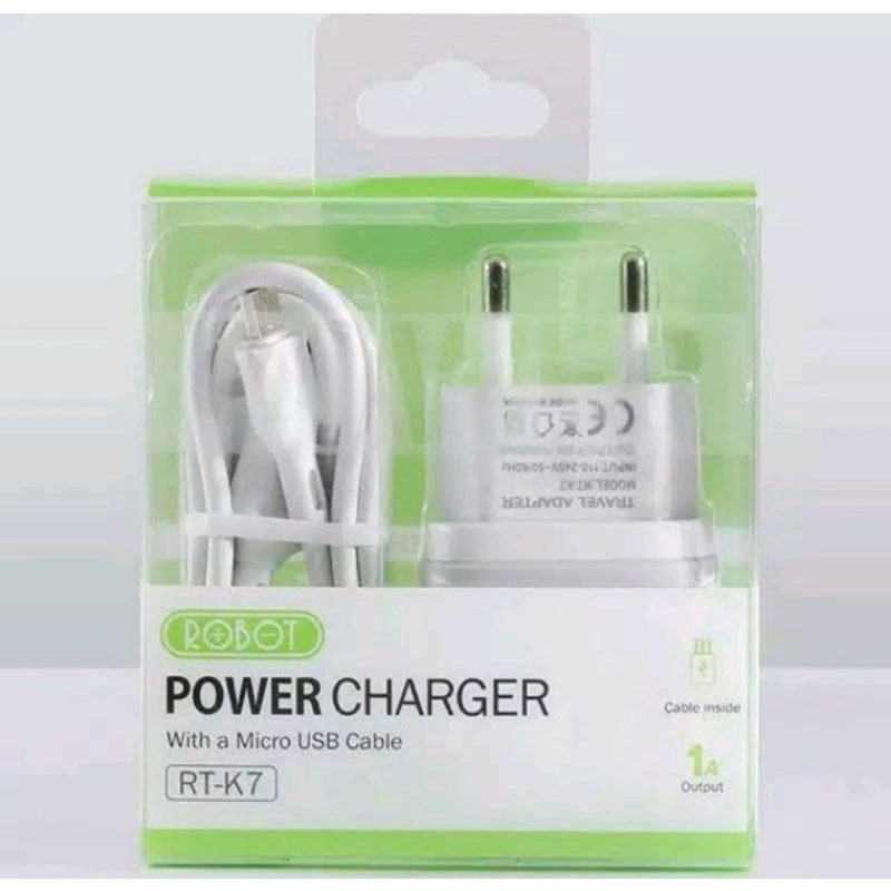 CHARGER MICRO USB CHARGER ROBOT RT K7 FIREPROOF CHARGER WITH MICRO USB CABLE CAS ROBOT