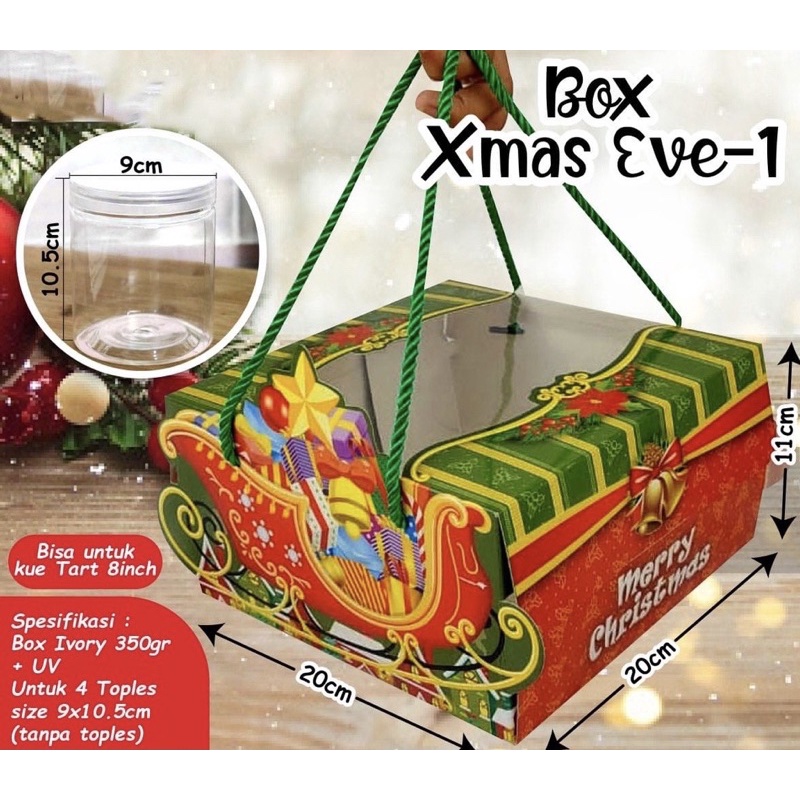 

BOX DUS TART KUE CHRISTMAS IMLEK CNY TALI