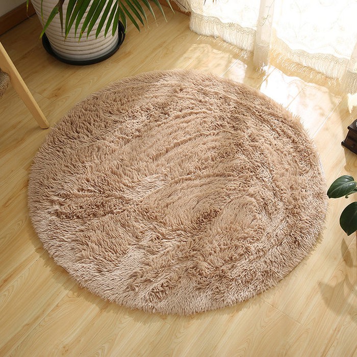 Karpet bulat diameter 100cm - Hijau Daun