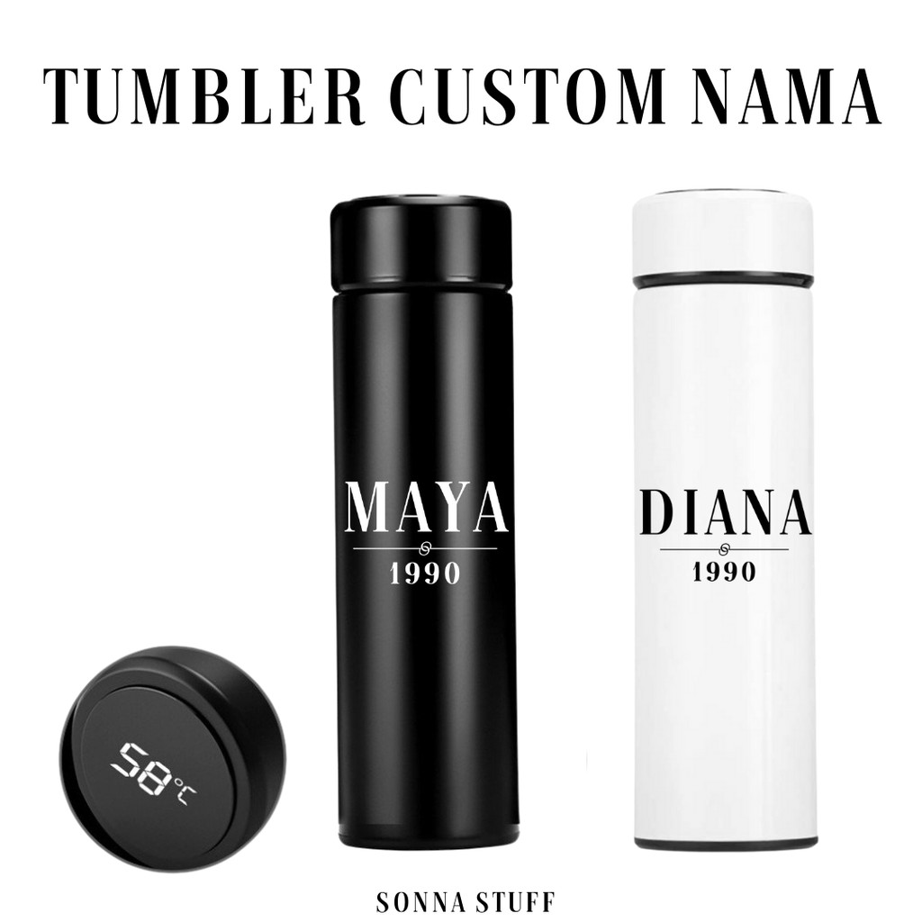 TUMBLER CUSTOM NAMA LOGO GAMBAR | TUMBLER LED UV PRINTING 500 ML | TERMOS CUSTOM STAINLESS STEEL