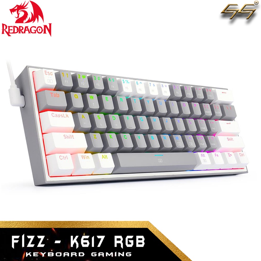 Keyboard Gaming Mechanical 60% RGB REDRAGON FIZZ K617RGB K617 RGB 60% Mechanical Gaming Keyboard