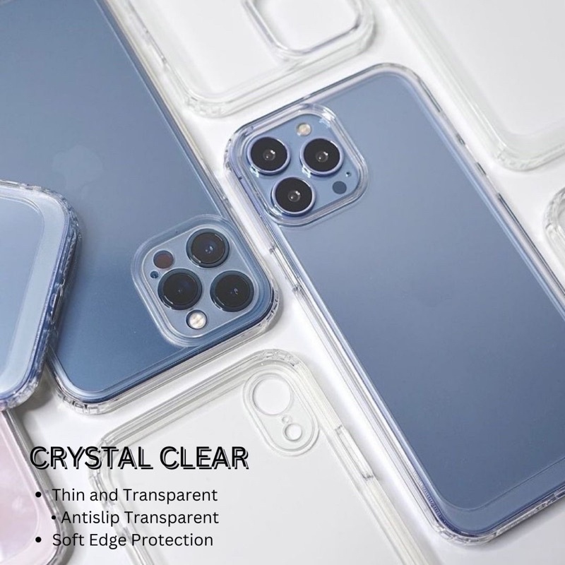 Crystal case Clear Case Iphone 14 pro max plus 14 pro max 6 7 8 X xs 11 12 13 / 13 pro max / 13 pro / 13 mini Camera Protection transparan design space impact military