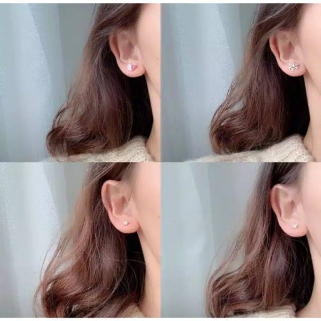 (ACC07) Anting set untuk sehari hari anting cakep  Anting Harian  6 pasang Anting 1 Set Anting tusuk