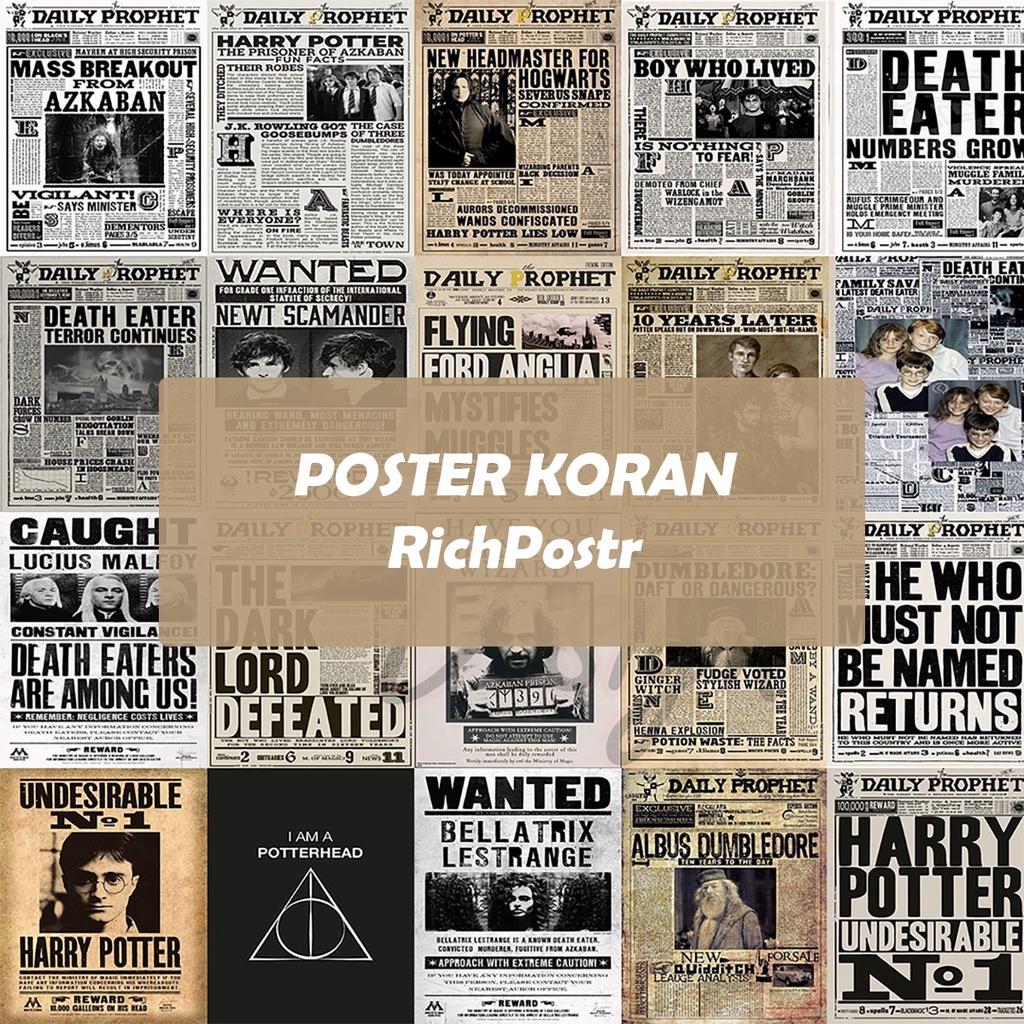 POSTER Aesthetic - POSTER DINDING KORAN Newspaper Dekorasi Hiasan kamar wall decor  aesthetic backgr