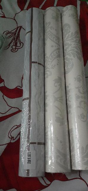 Wallpaper Stiker Dinding Bata Putih 10m X 45cm