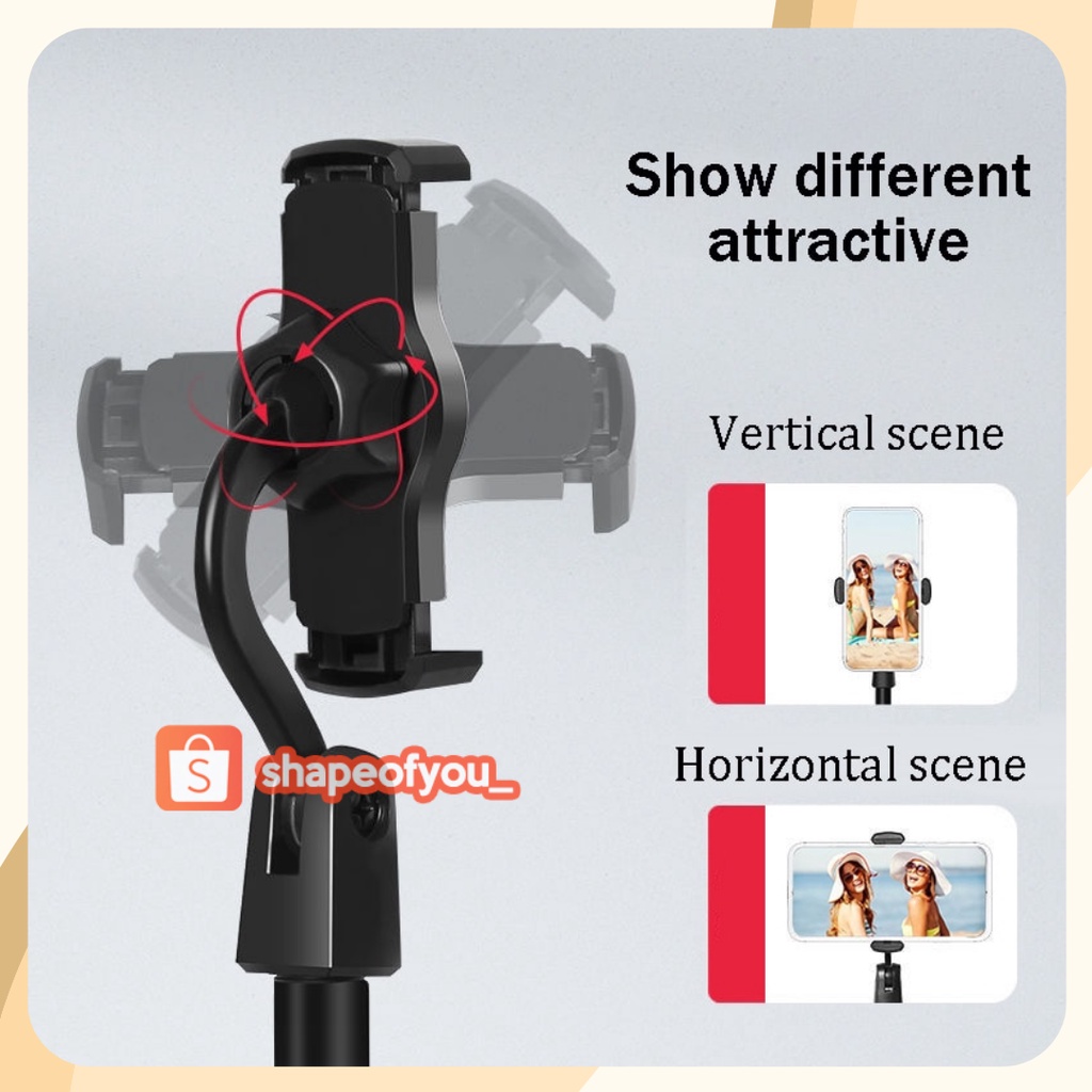 Phone Stand Holder Handphone Hape HP Standing Selfie Broadcasting Tempat HP di meja untuk Zoom Pegangan HP di Meja Putar Kuat Kokoh 360 Derajat