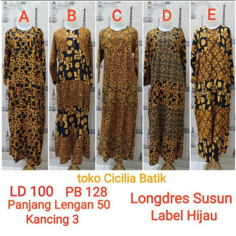 Longdres Susun Kencana Ungu LD 100 label Hijau