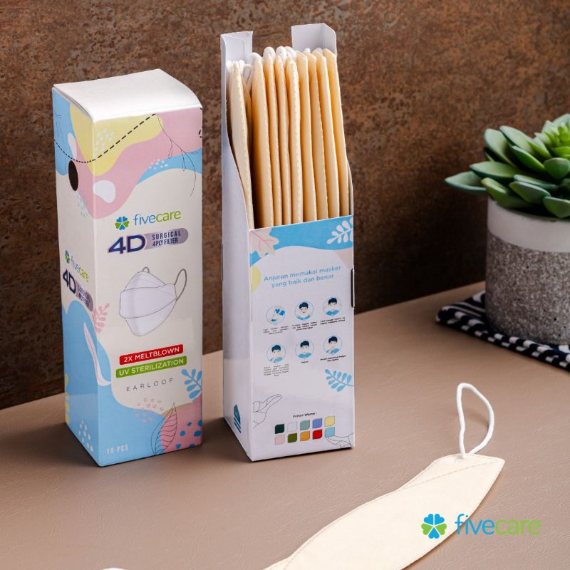 masker fivecare 4d 4-ply mask five care