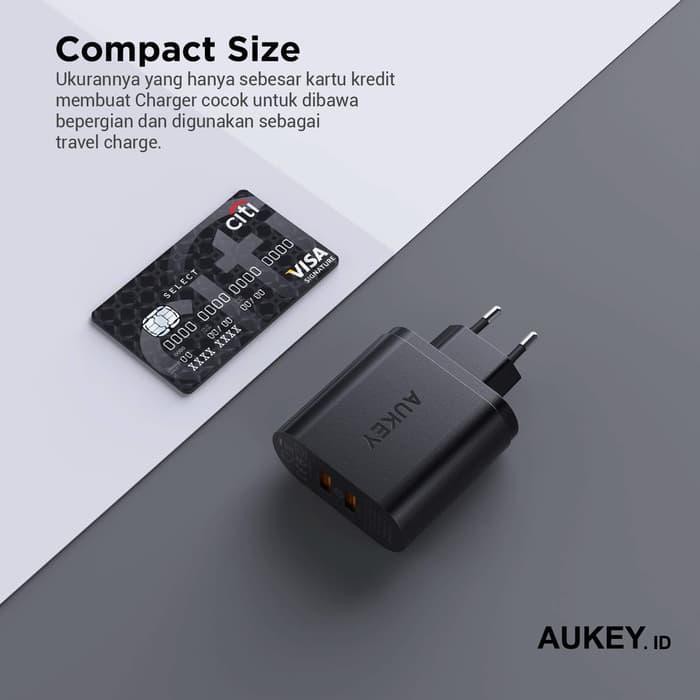 Aukey Charger 2 Port 36W QC 3.0 + Micro USB Cable - SKU : 500076