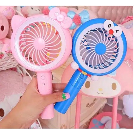 Kipas Angin Lampu Led Hand Mini Fan Usb Portable Karakter Kipas Angin Tangan Karakter doraemon Helokitty