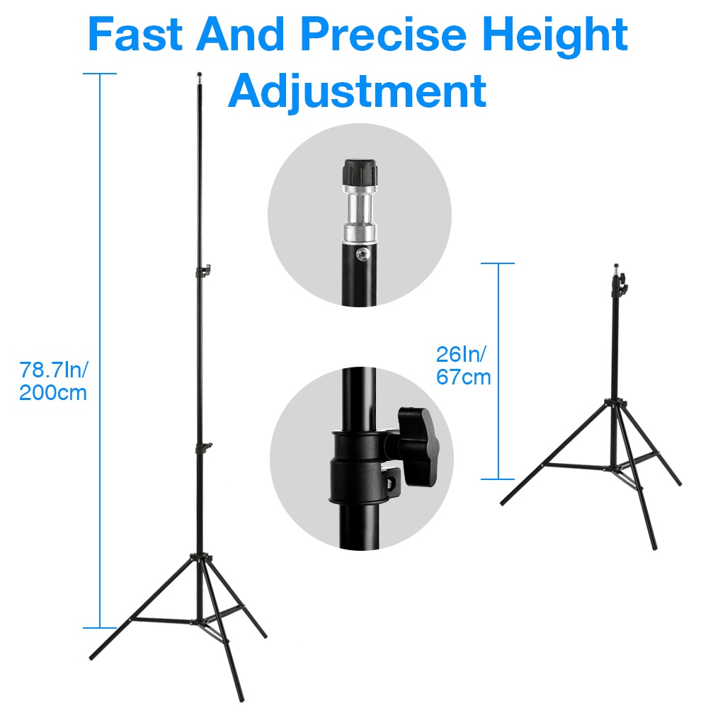 TaffSTUDIO Portrait Foto Studio Day Lighting Kit Youtube Vlog with Backdrop - LD-TZ25