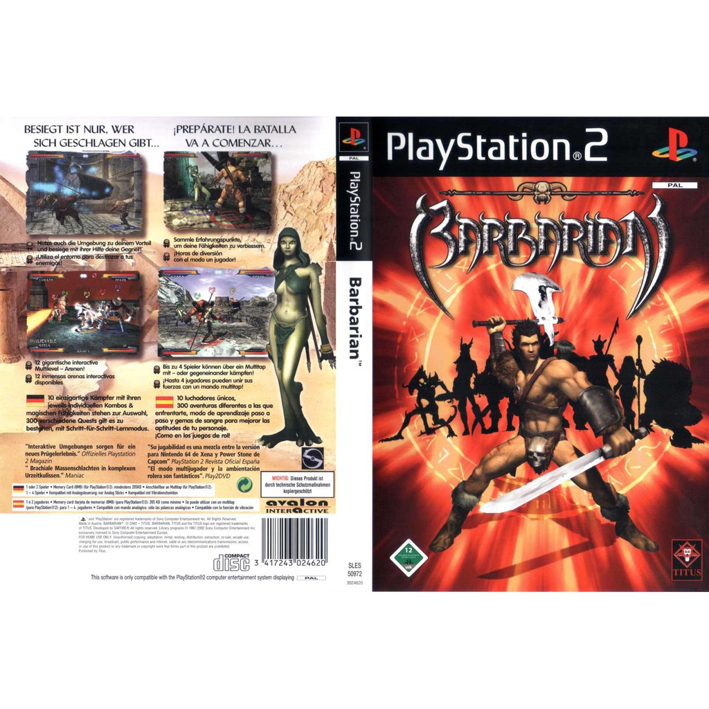 Kaset PS2 BARBARIAN