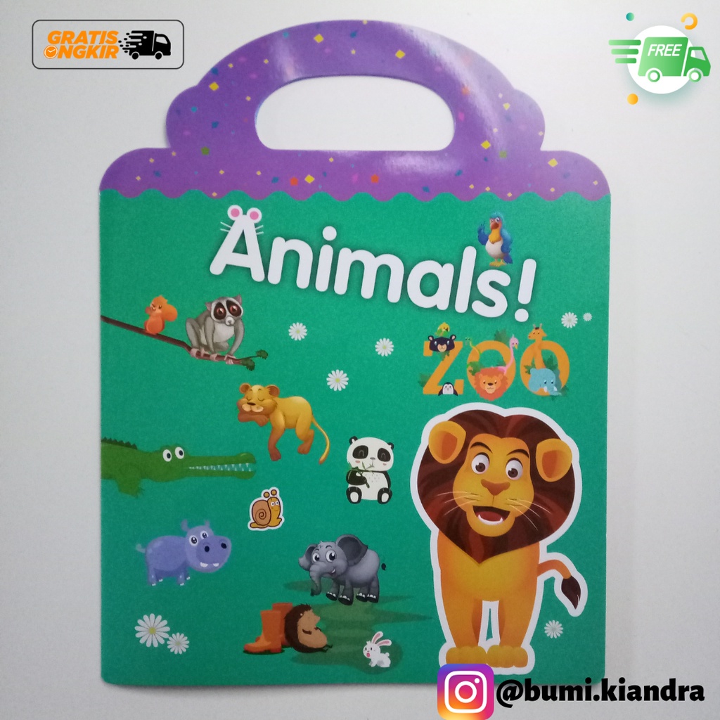 

Sticker Book Reusable Buku Sticker Anak Bisa Tempel Ulang (Animals)