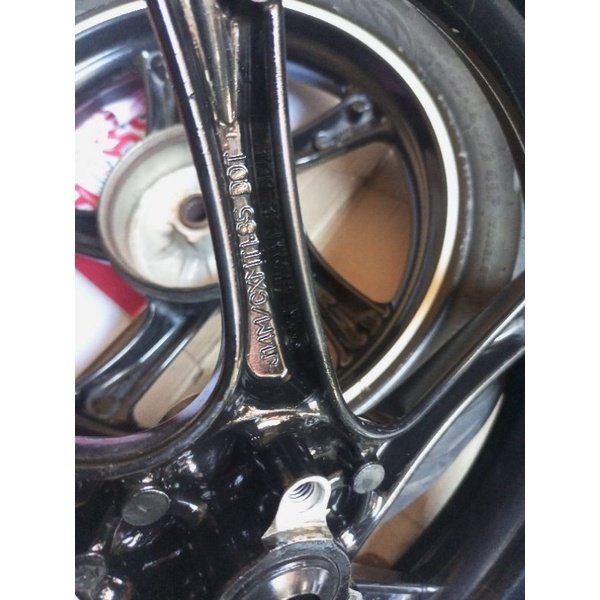 velg Fino 125 Mio gear  Mio s X-Ride 125 depan 14/1.85 belakang 14/2.50 original (seken)