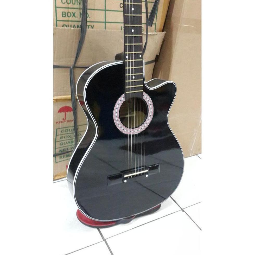 LJA GITAR AKUSTIK YAMAHA HITAM BUAT PEMULA BELAJAR GITAR AKUSTIK GITAR YAMAHA