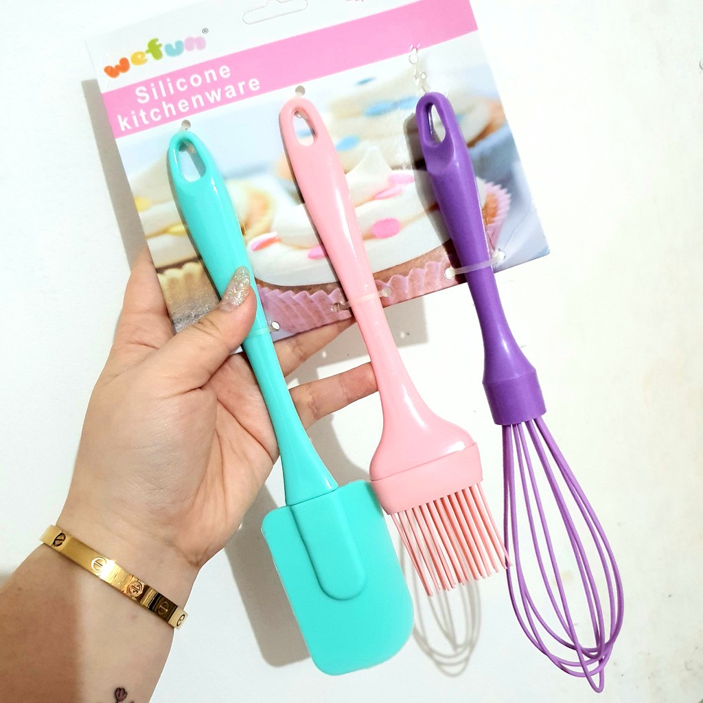 S21 BAKING BBQ SET Spatula Kuas Whisk Pengocok Telur Silicone Silikon GHM