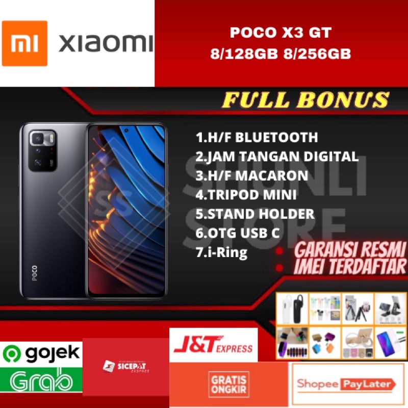 XIAOMI POCO X3 GT RAM 8/128GB 8/256GB NEW 100% ORIGINAL GARANSI RESMI
