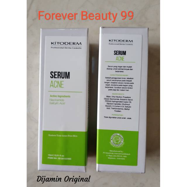 Kitoderm Serum Acne (BOX) - untuk jerawat plus whitening