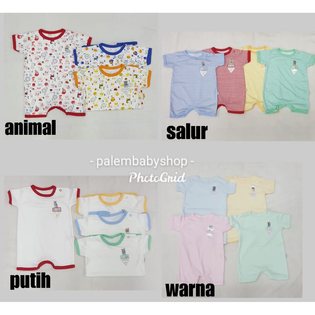 Nova Segiempat Pendek/Jumper Bayi Tangan Pendek Celana Segiempat isi 4PCS jp24