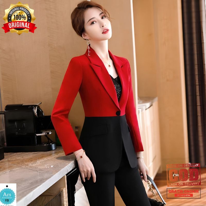 Setelan Jas Blazer Wanita Terbaru/Jas Blazer Kerja Wanita