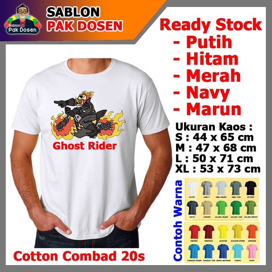 Kaos Distro Ghost Rider Combad 20s