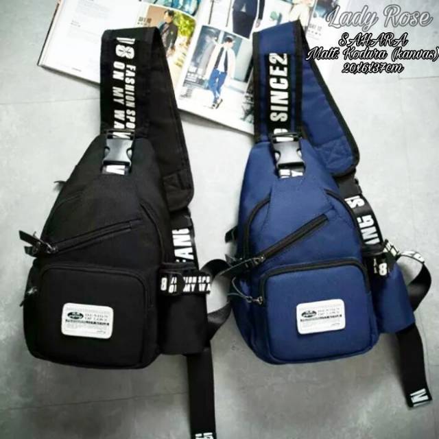 Tas selempang adams / tas waistbag pria / tas cowok